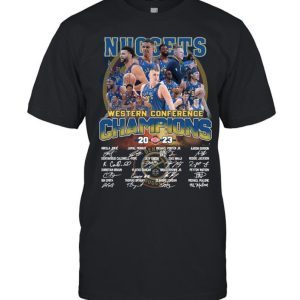 Denver Nuggets Western Conference Finals champions 2023 nikola jokic, jamal murrayUnisex Heavy Cotton Tee