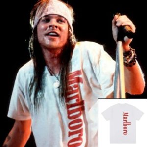 Marlboro Axl Rose Guns n Rose Shirts, Y2k Trendy Marlboro Cigarettes Tobacco Vintage Retro T-Shirt, Cigarette Letter Printed Retro Tee