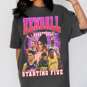 90s Vintage Kendall Starting Five Shirt Loahaddian Kendall Jenner Team Shirt, Kendall Starting Five Tee Long Sleeve, Gift for Fans