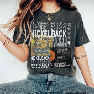 Nickelback Music Shirt, Merch Vintage Get Rollin’ Tour 2023 Tickets Album Get Rollin Graphic Tee 90s Y2K Gift For Fan