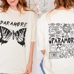 Paramore Tour Comfort Colors Shirt, Paramore Doodle Art Shirt, Paramore Tour Shirt, Rock Band Music Concert 2023