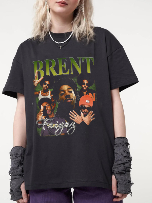 Brent Faiyaz Shirt Hip Hop 90s Vintage Retro Graphic Shirt, Hiphop RnB Rapper Homage Graphic Unisex Shirt, Bootleg Retro 90’s Fans Tee Gift