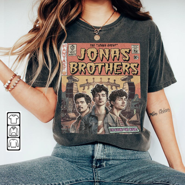 Retro Comic Jonas Brothers The Eras Tour shirt,Joe Jonas Shirt, Nick Jonas Homage Tshirt, Kevin Jonas tees, Brothers Band Sweater