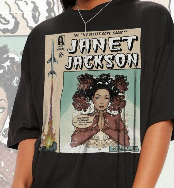 Janet Jackson Comic Shirt, Together Again Tour 2023 Shirt, Together Again Tour 2023 Tshirt, Music Tour 2023 Tshirt, Tour 2023 Shirt