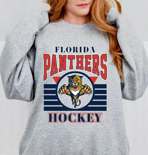 Florida Panthers Sweatshirt Crewneck | Vintage Panthers T-shirt | Florida Hockey Fan shirt | Ice Hockey Tee | Panthers Sweatshirt