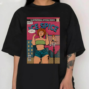 ICE SPICE T-SHIRT | Rap Tee Concert Merch | Rare Munch Vintage Style 90s Face Hip Hop Graphic Print | Hot 2023