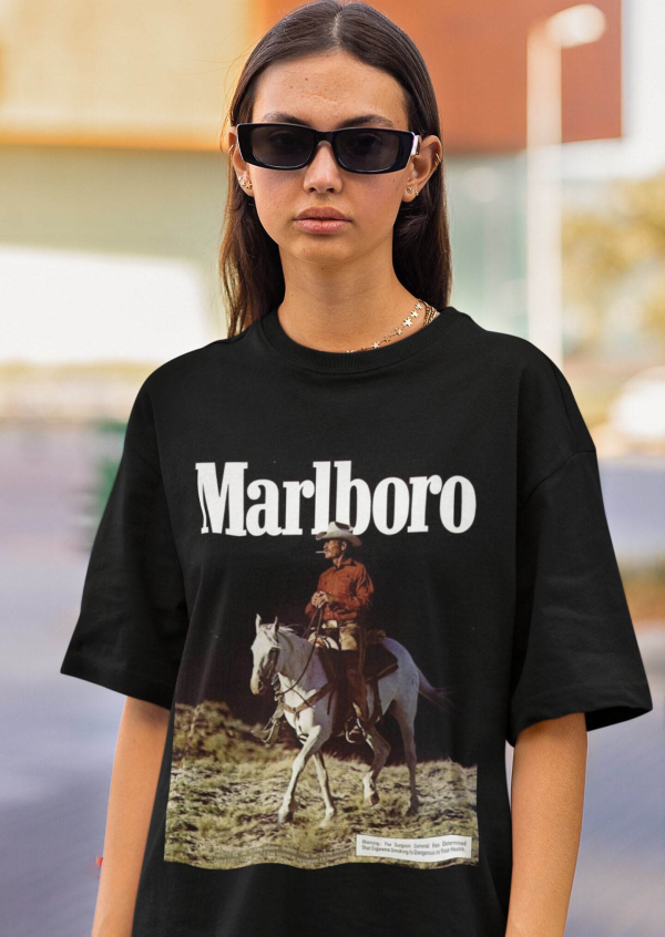 M.arlboro Shirt, Vintage 80s M.arlboro Cowboy T-shirt, M.arlboro Merch