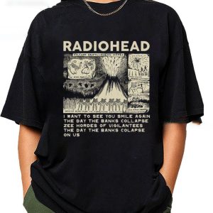 Radiohead shirt, Vintage Retro concert shirt, 90s Band Tshirt, band T-shirt Hoodie Sweatshirt