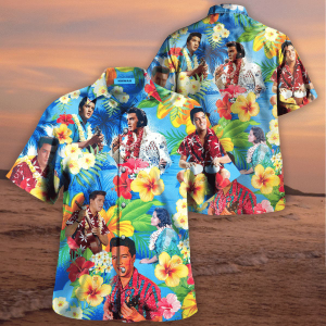 Elvis Presley Aloha Hawaiian Shirt, Elvis Hawaiian Shirt, Aloha Summer Tee, Tropical Button Shirt,Aloha Vibes Beach Shirt, Gift for men