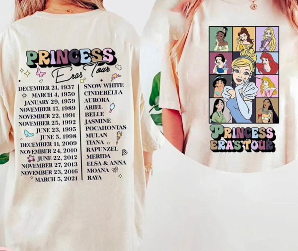 Princess Eras Tour T-Shirt, Eras Merch, Taylor Concert Shirt, Bejeweled Shirt, Karma Shirt, Shimmer Shirt, Lover Shirt, Speak Now Shirt