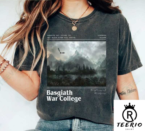 Basgiath War College Shirt | Fourth Wing Shirt Dragon Rider Violet Sorrengail Xaden Riorson Fantasy Bookish The Empyrean Series Booktok