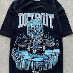 Warren Lotas x Detroit ” Motorcade ” T-shirt | NBA shirt, Detroit Pistons shirt, NBA vintage