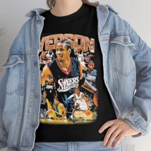 Vintage Allen Iverson The Answer Philadelphia 76ers Shirt, Vintage 90’s Graphic tee