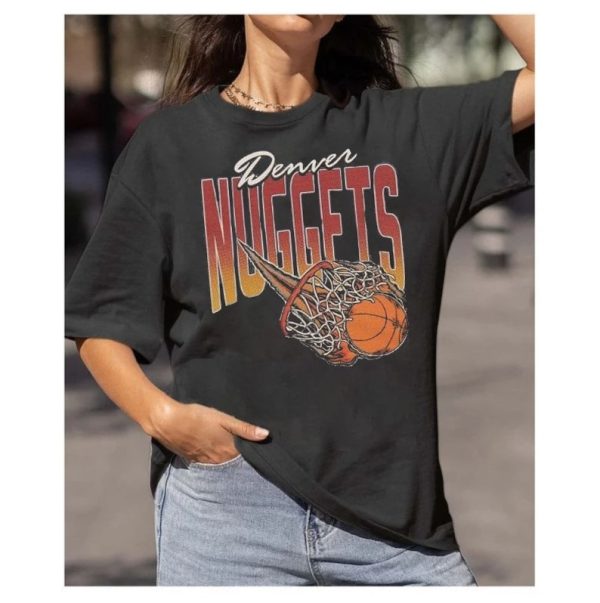 Denver Nuggets T-Shirt, Denver Basketball, Denver Sweatshirt, Nuggets Shirt, DN Sweat, Champion Nuggets Shirt, Basketball Shirt