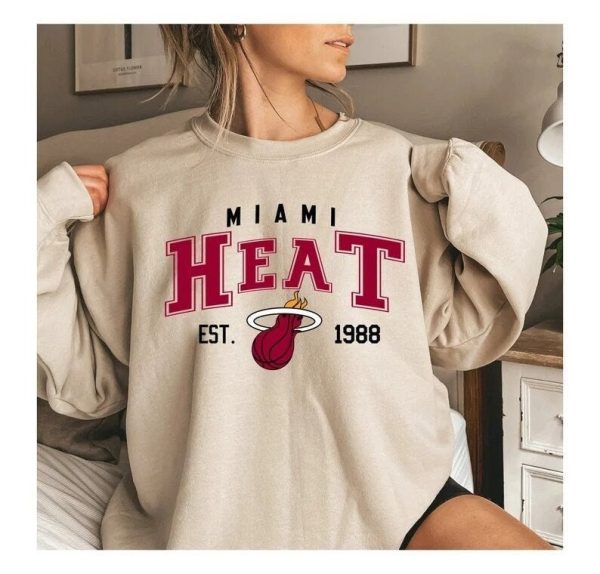 Vintage NBA Miami Heat EST 1988 Logo Shirt, Miami Basketball Team Shirt, NBA Tee, World Series, Unisex T-shirt Sweater Hoodie, Hot Sale