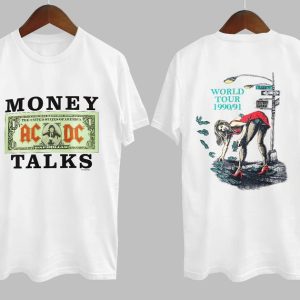 ACDC Money Talks World Tour 1990-91 T-Shirt, ACDC Rock Band Tour 90s Shirt, Money Talks Tour Shirt, Gift for Fan