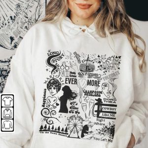 Evermore Eras Tour Track List Shirt, Love Story, Taylor’s Version, All Too Well, world tour music album 2023 Hoodie Sweatshirt T-Shirt