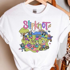 Slipknot T-Shirt | Cartoon Slipknot Tee | Slipknot Rainbow Shirt | Cartoon Slipknot T-Shirt | Retro Millennial Shirt |