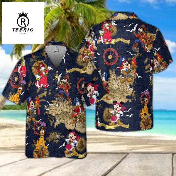 Disney Pirates Of Caribbean Hawaiian Shirt, Mickey And Friends A Pirate’s Life Summer Hawaiian Shirt, Mickey Cruise Tee Funny Holiday Gift