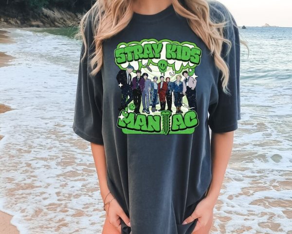 Comfort Colors® Stray Stray Maniac Tour T-shirt, Stray Trending Kpop Concert Apparel, Maniac Tour Clothing, Music Stray Kids Fan