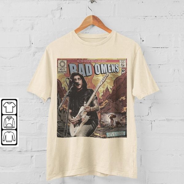 Bad Omens Comic Shirt, 90S Vintage Merch Book Art The Death Of Peace Of Mind Album World Tour Ticket 2023 Graphic Unisex Tee V4