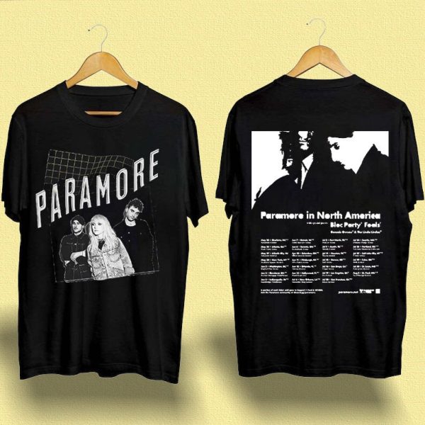 Paramore 2023 Tour Shirt, Paramore In North America Tour Shirt, Paramore Shirt, Music Tour 2023 Tshirt, Band Tour 2023 Shirt, Gift For Fan.