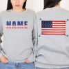 Pinned USA Flag T-Shirt , for those who like different design, American t-shirt with Custom Name, 4th of july Gift, Patriotic T-Shirt,