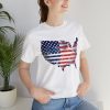 USA Flag T-shirt The Land Of Power, American Flag Shirt, USA Shirt, Patriotic Shirts, 4th Of July Shirt, Jets Of USA, Gift for 4tf Of July