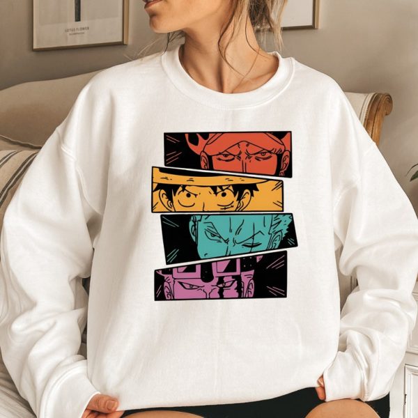 One Piece Sweatshirt, Straw Hat Pirates Hoodie, Monkey D. Luffy, Zoro Sweatshirt, Anime Lover Hoodie, Cute Anime Sweater, Usopp Sweatshirt