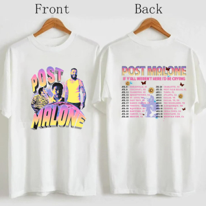 Vintage Post Malone 2023 Tour Shirt, Post Malone Fan Shirt, Rapper Post Malone Concert Shirt, If Y’all Weren’t Here I’d Be Crying Tour Shirt