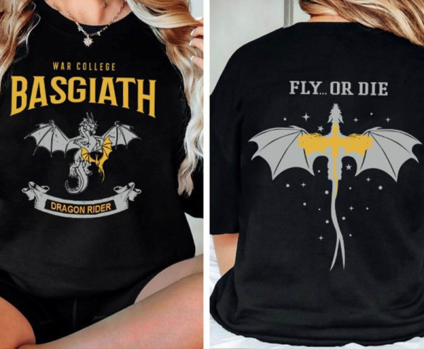 Vintage Basgiath War College  SWeatShirt, Fourth Wing T-Shirt, Dragon Rider Violet Sorrengail Xaden Riorson Bookish The Empyrean Series