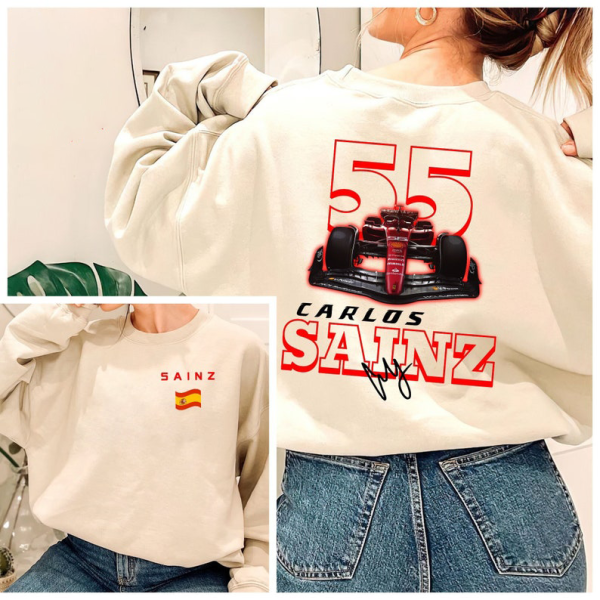 Carlos Sainz Formula One Sweatshirt, F1 Two Sides T Shirt, Carlos Sainz Shirt, Carlos Sainz F1 Shirts, F1 2023 Shirt, F1 Merch Shirt