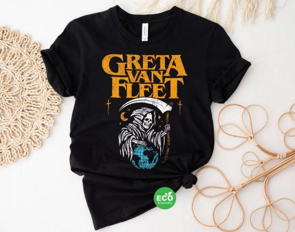 Greta Van Fleet Band Shirt, Dream In Gold Tour 2023 Shirt, Greta Van Fleet Gift For Mom, Y2K Shirt