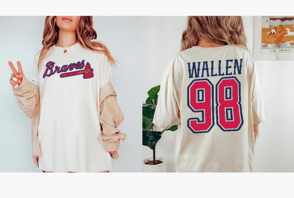 Braves 98 Shirt, Braves 98 Shirt, Wallen ‘98 Braves Shirt, 98 Braves T-Shirt, Wallen Country Music Shirt