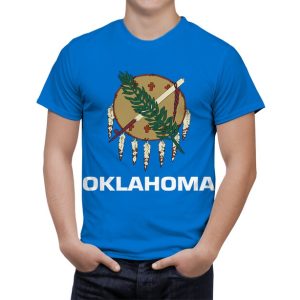 Oklahoma T-Shirt, Oklahoma State Flag Shirt Men’s T-shirt, Coat of arms of Oklahoma, Vintage Look, Patriotic Shirt, Unisex Shirt