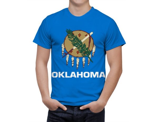 Oklahoma T-Shirt, Oklahoma State Flag Shirt Men’s T-shirt, Coat of arms of Oklahoma, Vintage Look, Patriotic Shirt, Unisex Shirt