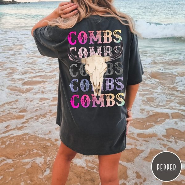 Oversized Country Music TShirt for Women, Combs T-Shirt for Music Festivals,Oversized Shirt for Country Music Fans, Back Printing