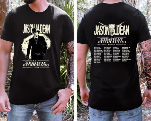 Jason Aldean, Jason Aldean Highway Desperado Tour 2023 T-Shirt, Jason Aldean Shirt, Highway Desperado Tour,Country Music Shirt,Gift For Fans