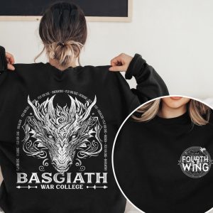 Basgiath War College Sweatshirt, Fourth Wing Shirt, Violet Sorrengail, Xaden Riorson, Romantasy Fantasy, Dragon Bookish, The Empyrean Series