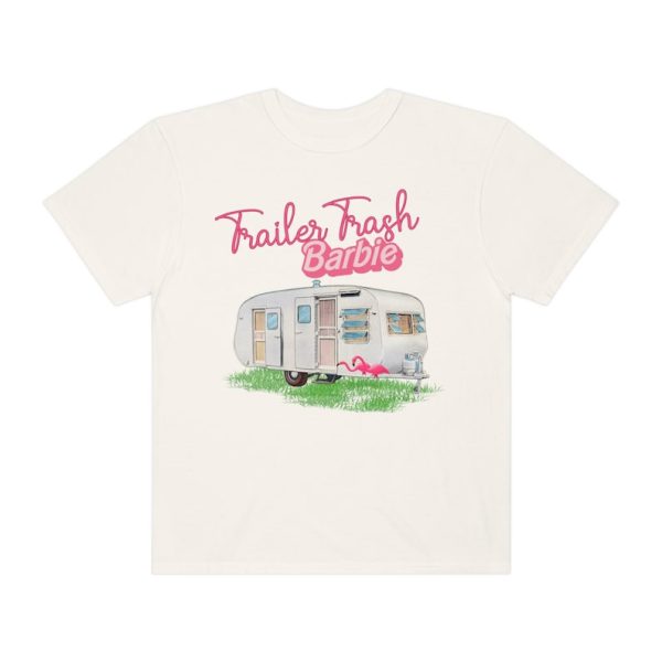 Funny barb tshirt, trailor trash shirt, summer tee, VSCO sorority outift, group shirts, humorous clothing, vintage camper