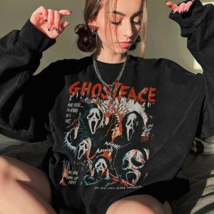 Ghostface Sweatshirt, Scream Movie Shirt, Let’s Watch Scary Movie, Halloween Sweatshirt, Horror Movie Sweatshirt