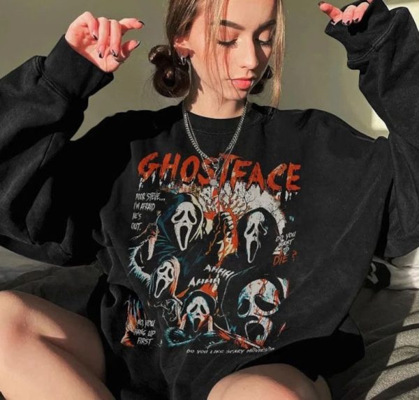 Ghostface Sweatshirt, Scream Movie Shirt, Let’s Watch Scary Movie, Halloween Sweatshirt, Horror Movie Sweatshirt