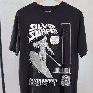 90s Styled The Silver Surfer Shirt, Silver Surfer T-Shirt, Comic Book T-Shirt, Retro Shirt