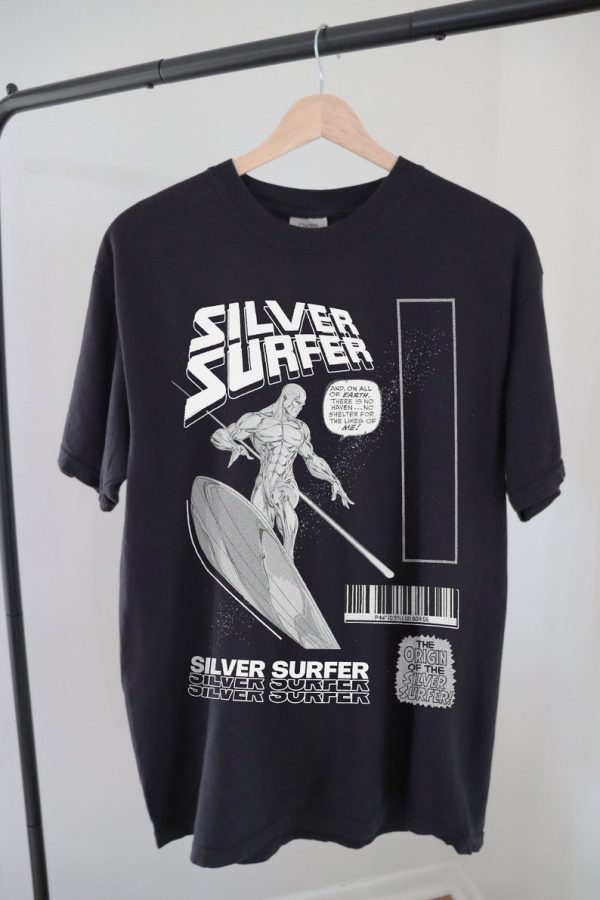 90s Styled The Silver Surfer Shirt, Silver Surfer T-Shirt, Comic Book T-Shirt, Retro Shirt