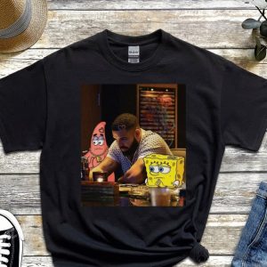 Drake SpongeBob T-Shirt, Drake Graphic Tee, Drake Tour Shirt, Drake Tour Merch, its all a blur tour, 21 savage, Free Shipping, Unisex Sizing