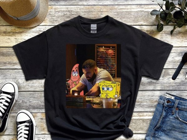 Drake SpongeBob T-Shirt, Drake Graphic Tee, Drake Tour Shirt, Drake Tour Merch, its all a blur tour, 21 savage, Free Shipping, Unisex Sizing