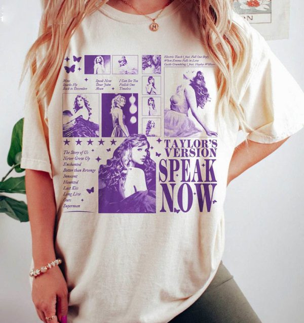 Speak Now Taylor’s Vesion Track List t-shirt, Speak Now Merch, Taylor Eras tour Tshirt, Concert Tee, Swifties Merch, Gift For Her, Woman Tee