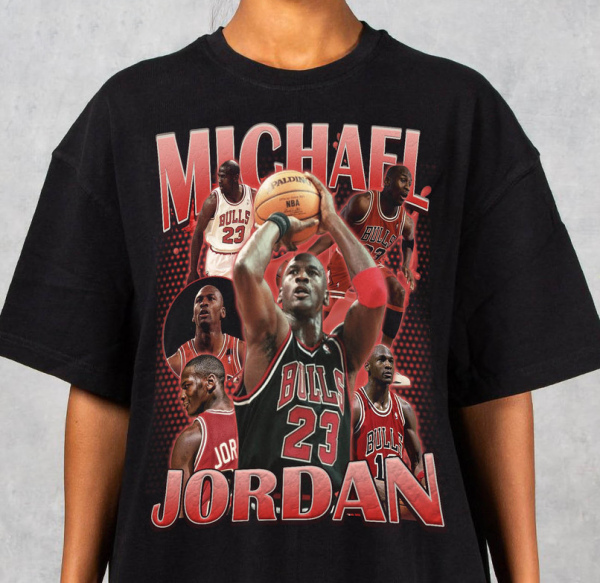 Michael Jordan Vintage Shirt, Nba Basketball Short Sleeve Sweatshirt