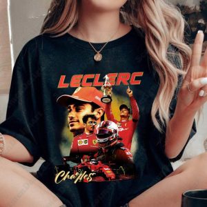 Charles Leclerc Vintage Shirt, Scuderia Ferrari Long Sleeve Unisex Hoodie