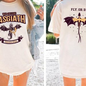 Basgiath War College Shirt, Fourth Wing Dragon Rider Short Sleeve Sweater